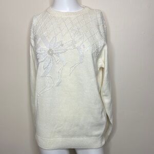 Alfred Dunner beaded vintage sweater S